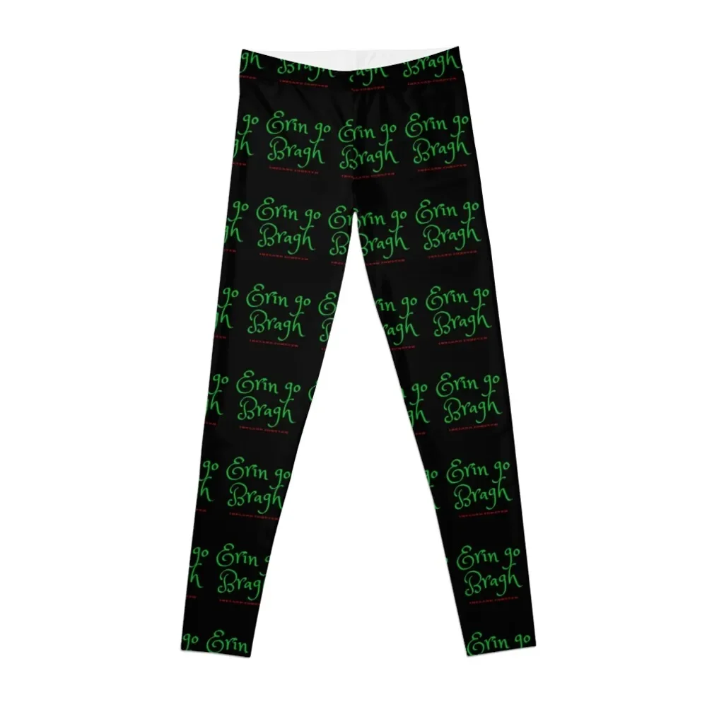 Erin Go Bragh 'Ireland Forever' Design Leggings Active Wear Gym Top Jogger Pants Leggings Da Donna