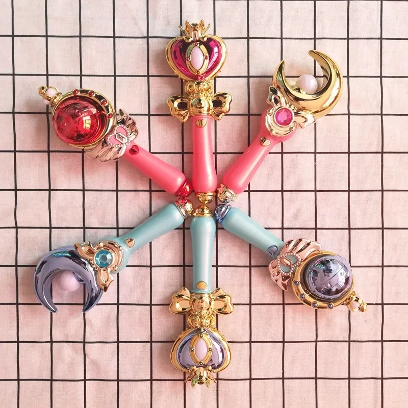 Sailor Moon Stick Spiral Heart Moon Rod Cutie Moon Rod Wand Figure Toy Queen Serenity Henshin Wand Stick Rod Boy Gift Girl