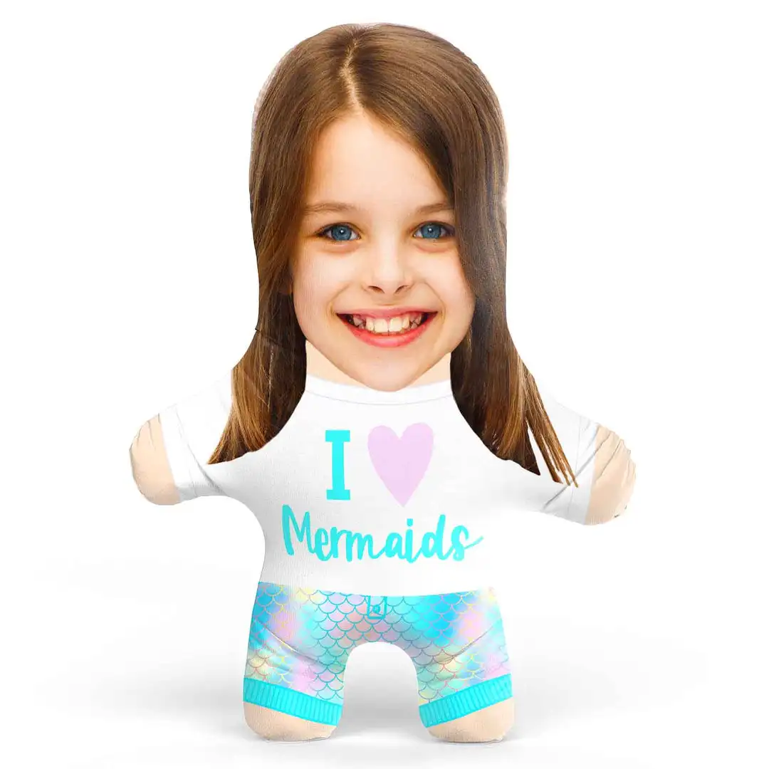 Minime Cuscino Cuscino Bambole Foto Viso Cuscino Personalizzato Creativo Personalizzato Sirena Ragazza Viso Cuscino