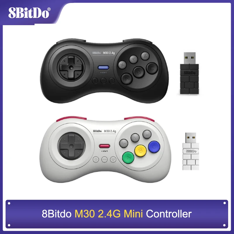 8Bitdo M30 2.4G Mini Gamepad Per Sega Genesis Mini E Mega Drive Mini M30 2.4G Controller Per Sega Genesis Sega Mega Drive