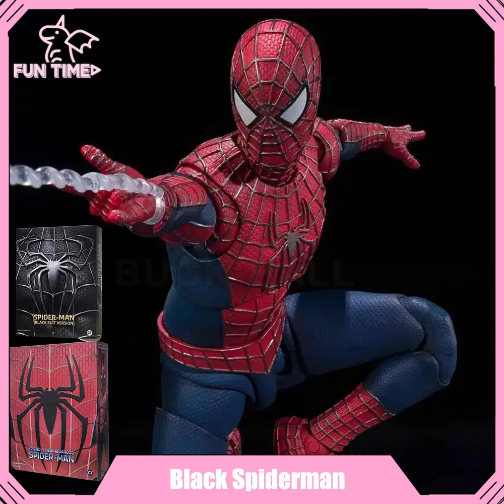 S.H. Figuards Black Spiderman Figure Attraverso Il Spider-Verse Part One Venom Action Figure Shf Ct Factory Spiderman Figure Doll
