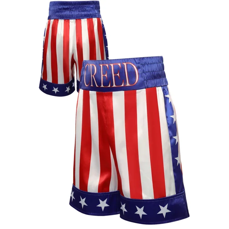 Adonis Creed Cosplay Pantaloncini Da Boxe Uomo Costume Movie Creed Iii Roleplay Fantasia Maschile Travestimento Fancy Dress Gioco Di Ruolo Moda