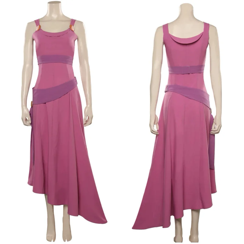 Megara Cosplay Costume Da Donna Anime Cartoon Meg Roleplay Fanasia Outfit Abito Viola Donna Halloween Carnival Party Clothes