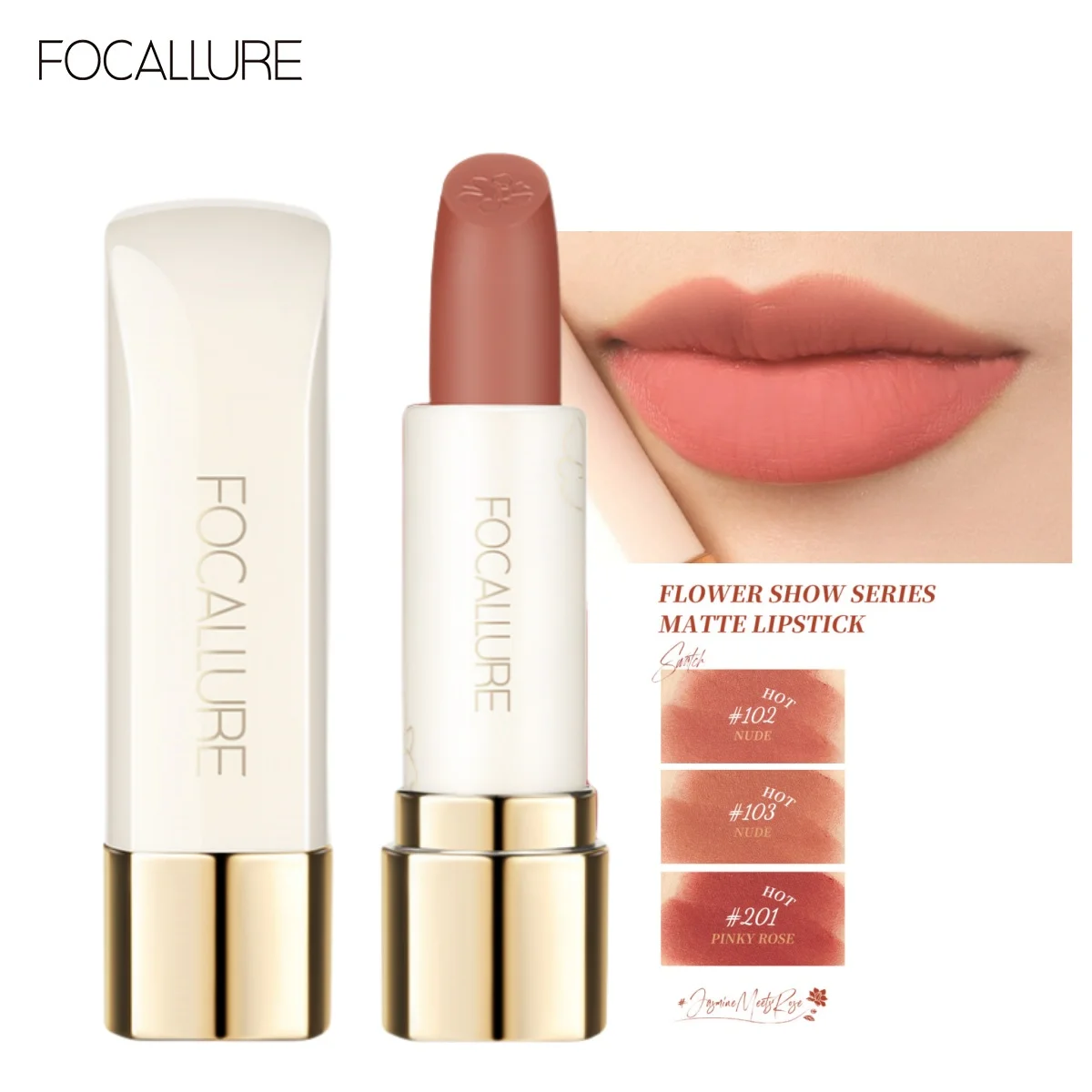 Focallure 16 Shades Matte Lipstick Natural Super Soft Lip Sticks Waterproof Lip Glaze Balm Beauty High Pigment Cosmetics Makeup
