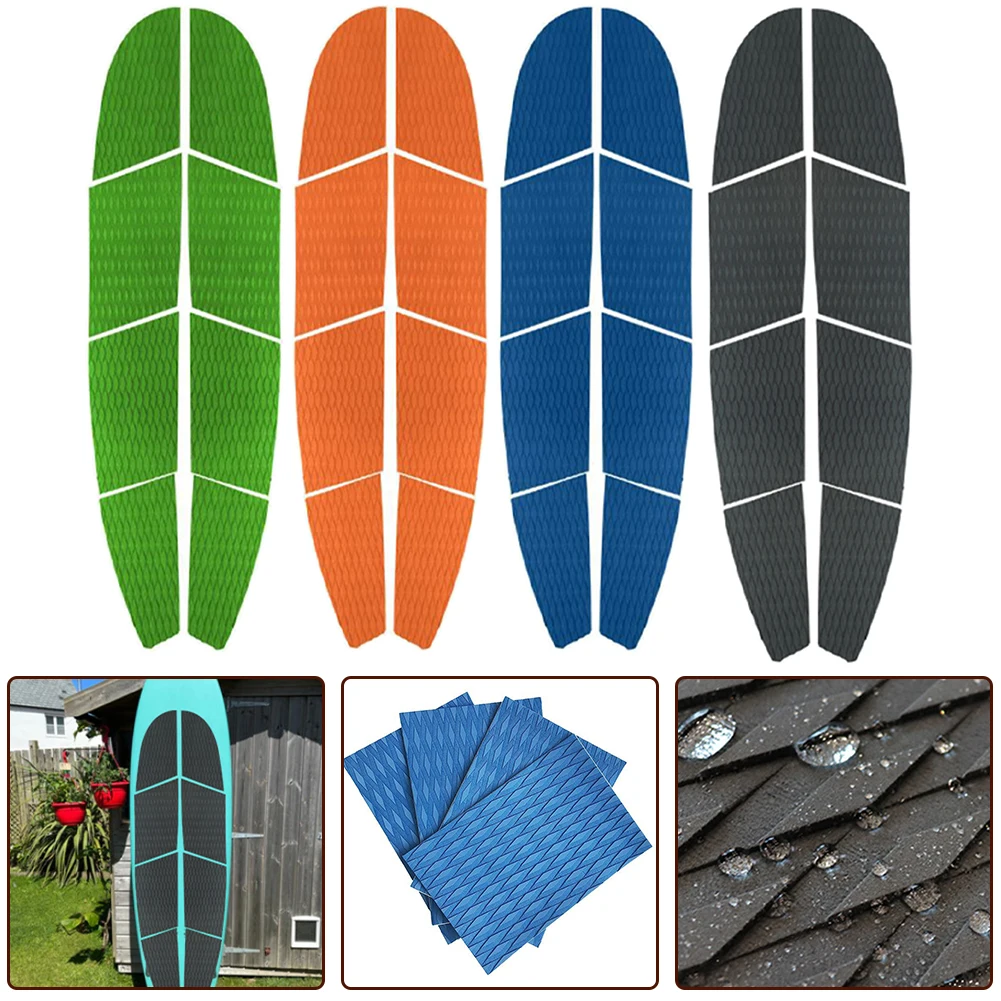 8 Pz/Set Tavola Da Surf Longboard Deck Traction Pad Antiscivolo Tail Pad Per Stand Paddleboard Longboard Eva Windsurf Accessori