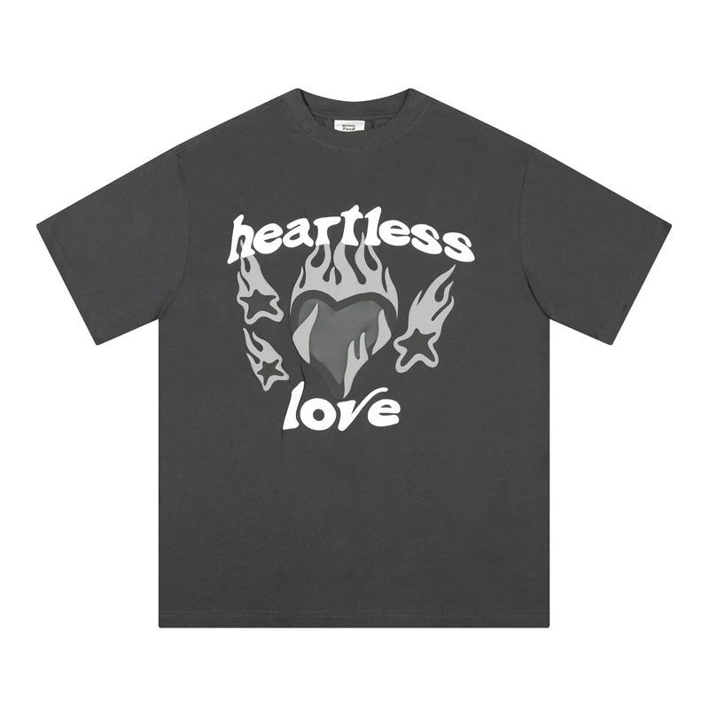 Bp Love Flame Foam Print Magliette Allentate Di Alta Qualità Manica Corta Broken Planet T-Shirt Uomo Donna