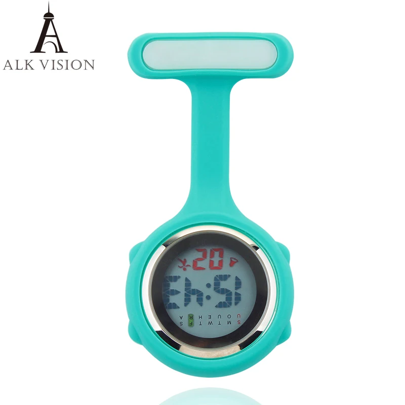 2021 Orologi Da Infermiera In Silicone Digitale Orologio Da Tasca Da Tasca Spilla Orologio Da Bavero Orologio Da Regalo Medico Infermiera Moda Unisex 