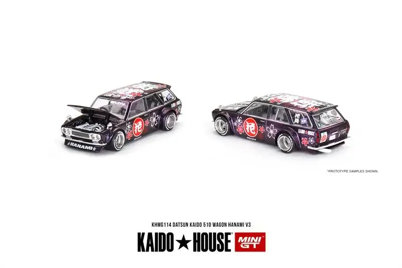 ** Pre-Ordina ** Kaido House X Mini Gt 1:64 Datsun 510 Wagon V3 Diecast Model Car
