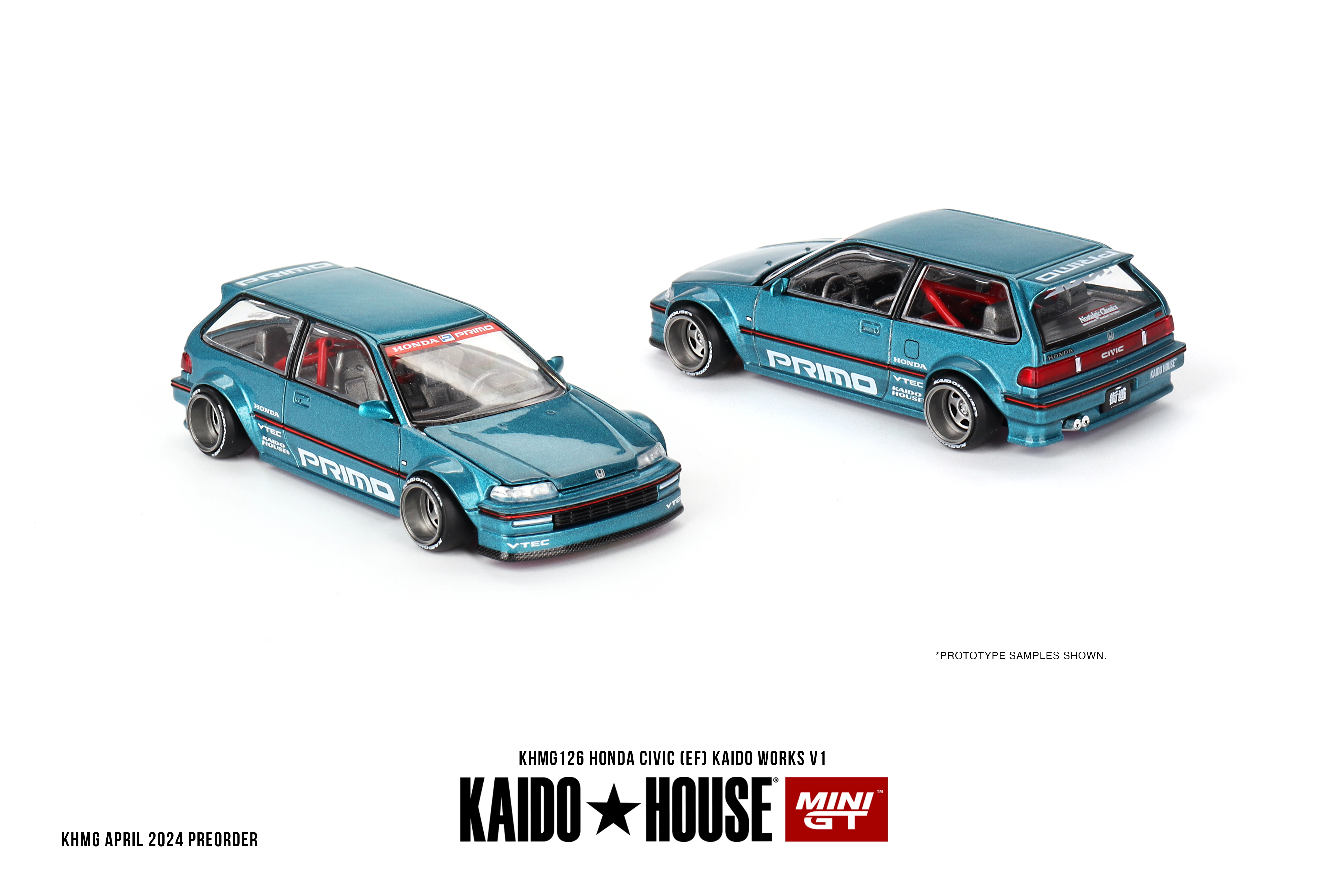Kaido House + Minigt Civic (Ef) Kaido Works V1 Khmg126 Diecast Model Car
