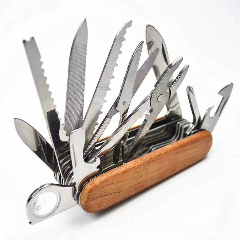 Vendita Calda Coltello Pieghevole 30 Funzioni Di Base Swiss 91Mm Edc Multi Tool Army Knife Military Pocket Hunting Coltello Da Campeggio All'Aperto