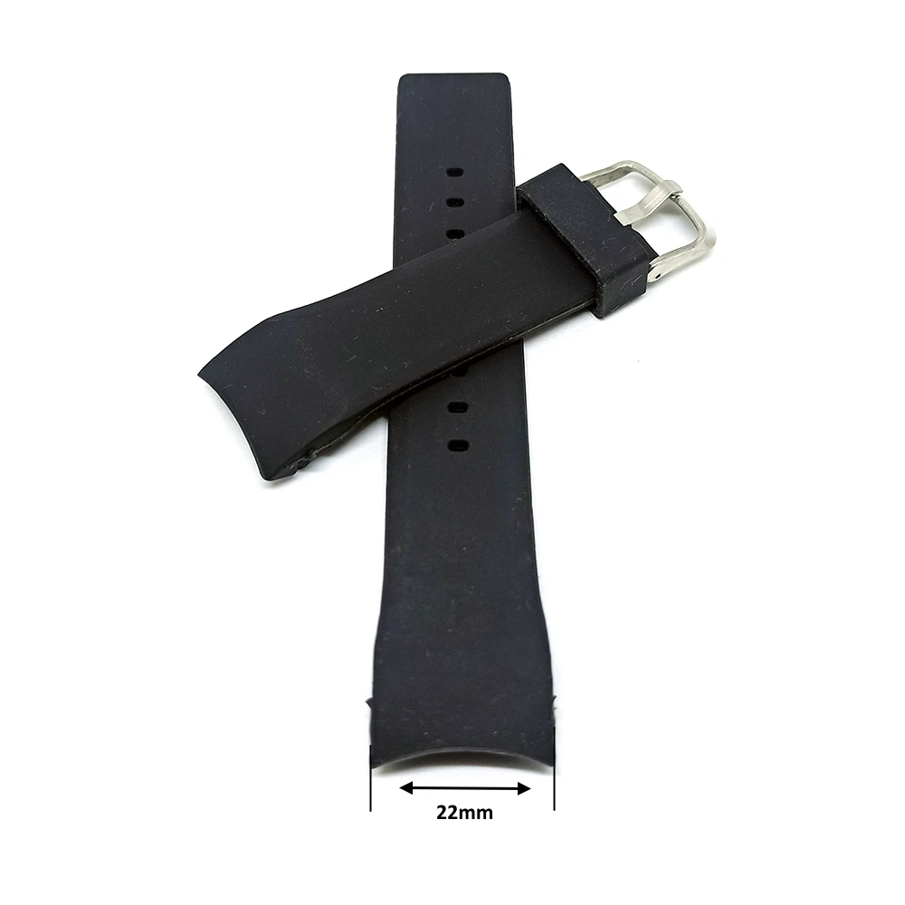 Mido Muslimah Ocean Star Captain-Adatto Con Cinturino Di Ricambio Per Cinturino In Silicone Curvo In Gomma Nera Da 22Mm