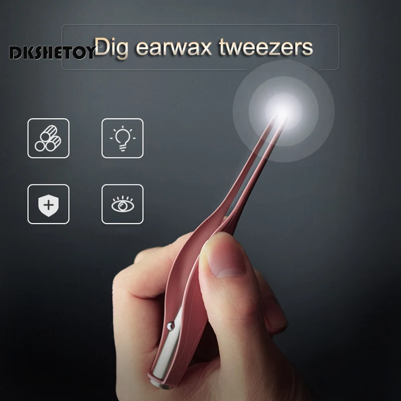Baby Ear Cleaner Pinzette Soft Ear Picks Led Flash Light Ear Wax Curette Picker Strumenti Per La Pulizia Dell'Orecchio Cerume Dig Removal Earpick