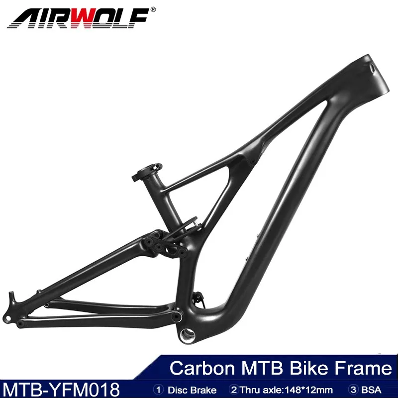 Airwolf T1100 Telaio Mtb In Carbonio 29Er Telaio Bici In Carbonio 29 Telaio Bici In Carbonio Da Montagna 148*12Mm Freno A Disco Telaio Bici