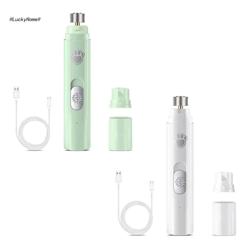 11Ua Dog Nail Grinder Quiet Electric Pet Nail Trimmer Toenail Grinder Per Puppy Small Medium Large Razze Cani E Gatti
