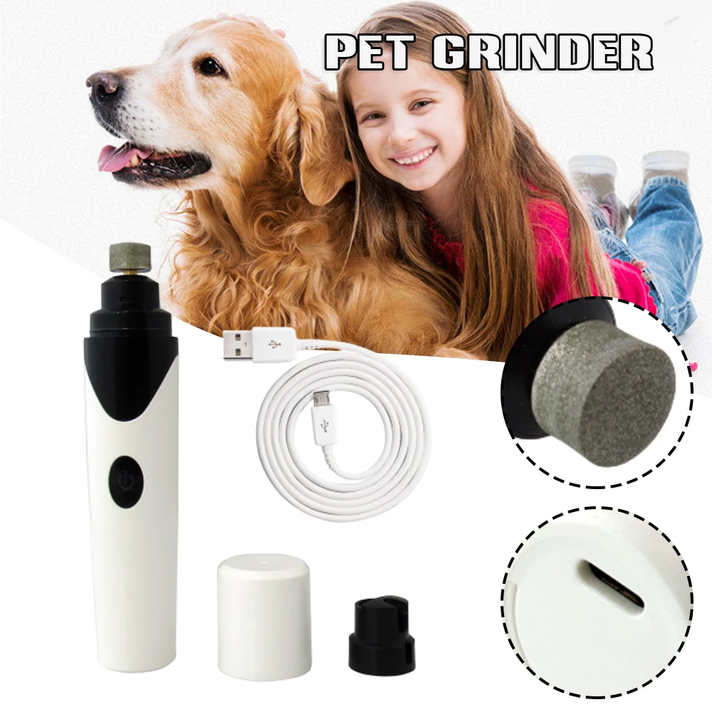 Elettrico Pet Nail Grinder Cani Tagliaunghie Professionale Pet Nail Trimmer Per Cucciolo Gattino Ricarica Usb Cat Paw Polisher Din889