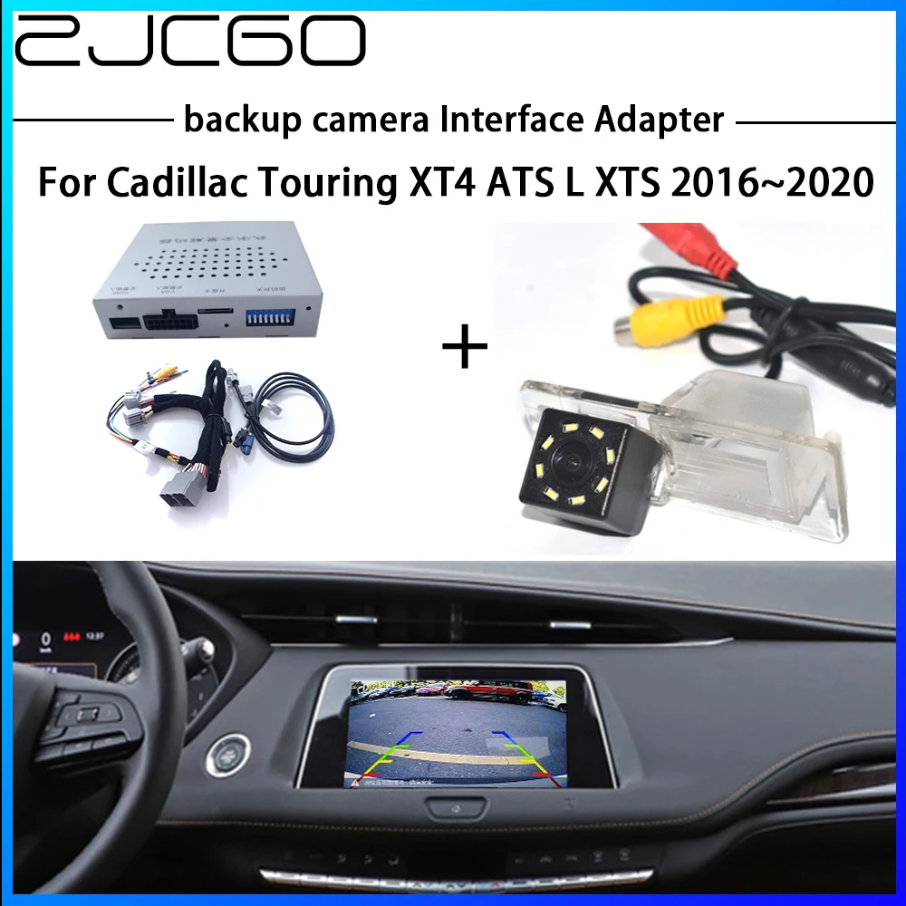 Zjcgo Hd Telecamera Posteriore Di Retromarcia Per Cadillac Touring Xt4 Ats L Xts 2016 ~ 2020 Adattatore Di Interfaccia Display Di Backup Migliora Il D