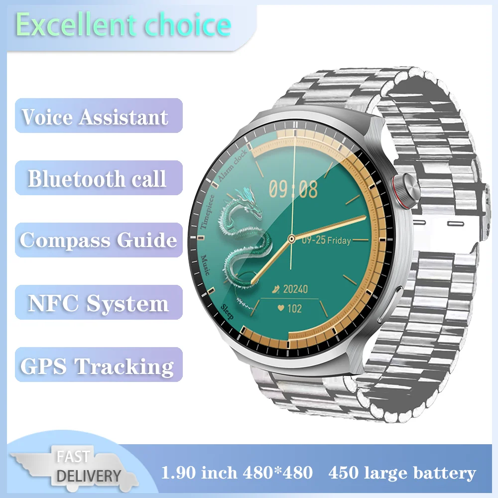 Xiaomi Mijia Map Navigation Smartwatch Men Nfc Bluetooth Call Voice Assistant Orologi Da Uomo Bussola Sport Fitness Health Tracker