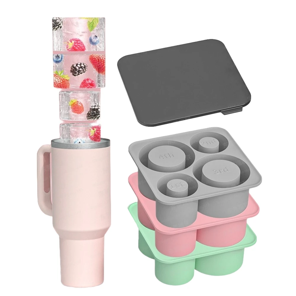 Summer Ice Mold Tumbler Cube Vassoi Ice Making Beverage Cup Maker Circle Ice Flow Accessori Stampo Per Ghiaccio Per Stanley Cup 40 Oz 30O