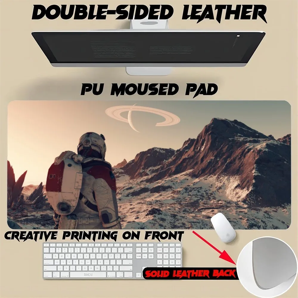 S-Starfields Mouse Pad Gamer Mouse Pad Size For Office Mat Desk Waterproof Cartoon Table Mat Gameing Pu Leather Xxl