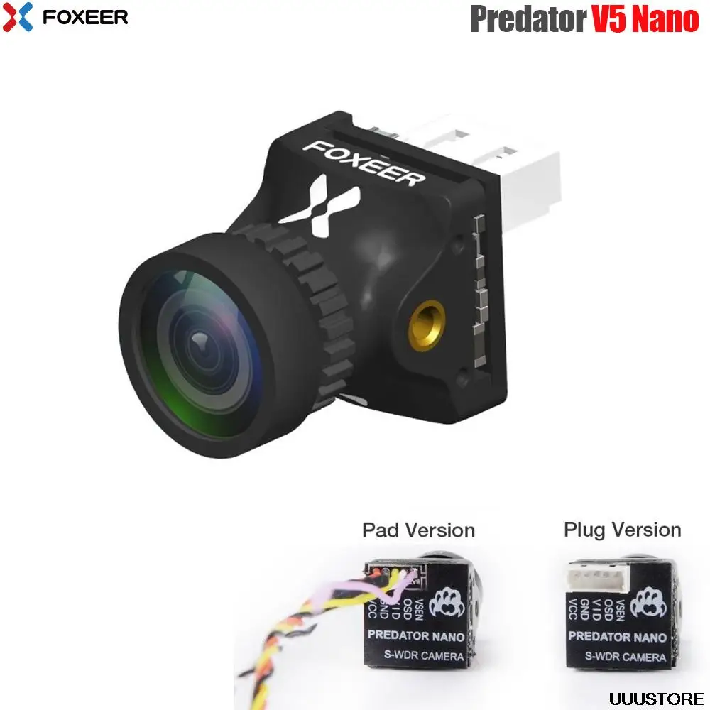 Foxeer Predator V5 Nano Full Case Fpv 1000Tvl Fotocamera Commutabile Super Wdr Osd 4Ms Latenza Aggiornata Per Rc Fpv Racing Drone Toys