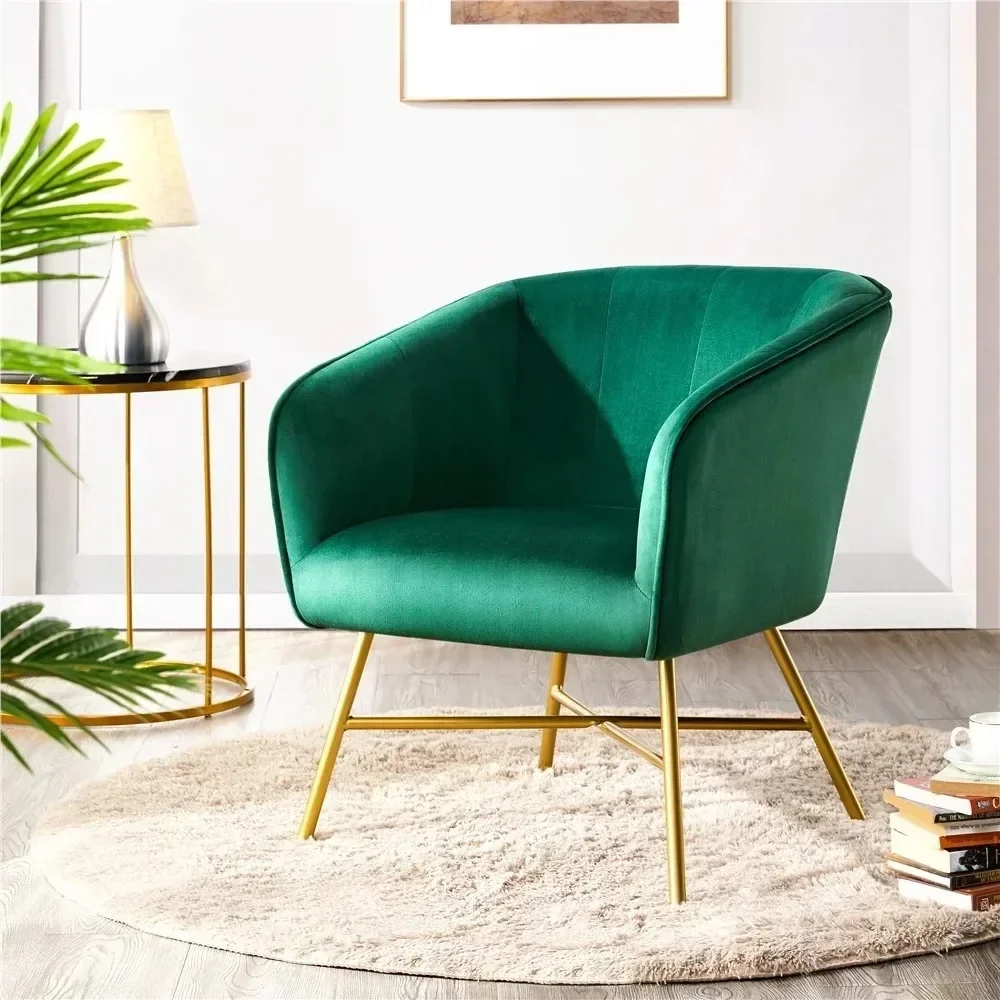 Alden Design Velvet Club Accent Chair, Vanity Chair, Sedie Per Camera Da Letto, Opzioni Di Colore Multiple