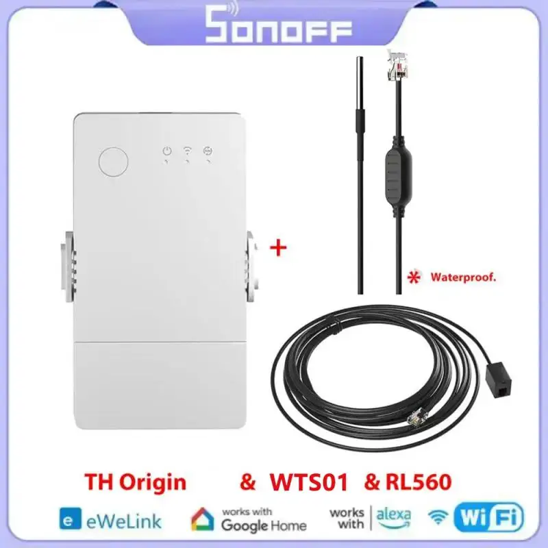 Sonoff Th Origin 16A 20A Sensore Di Temperatura E Umidità Upgrade Wifi Smart Home Monitoring Support Alexa Google Home Ewelink