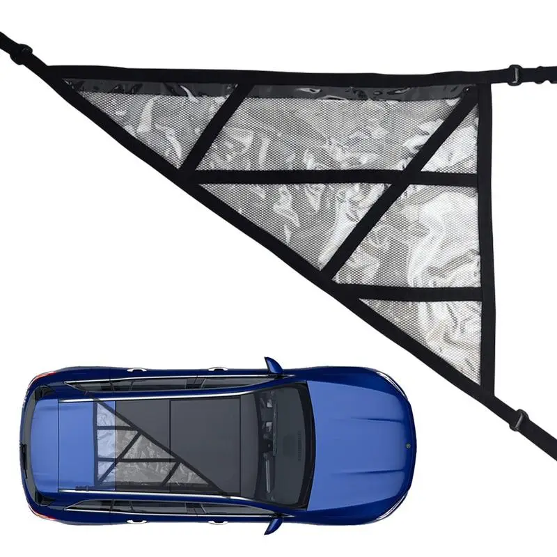 Soffitto Cargo Net Triangolo Auto Soffitto Cargo Net Pocket Regolabile Car Roof Storage Organizer A Doppio Strato Mesh Suv Per Suv