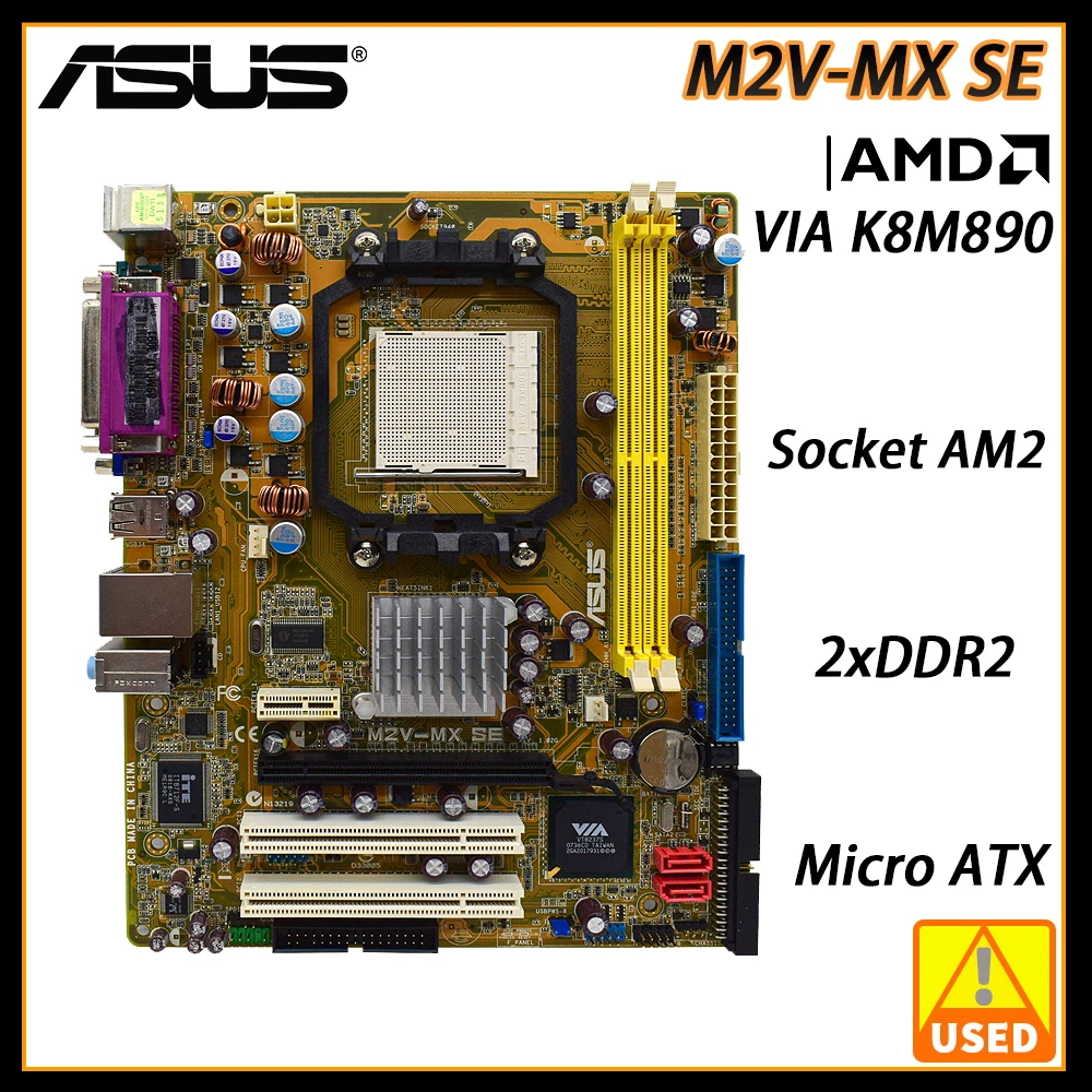 Asus M2V-Mx Se Presa Per Scheda Madre Usata Supporto Am2 Processori Amd Athlon Fx/Athlon X2/Athlon 64/Semron/Opetron Ddr2 Per Desktop