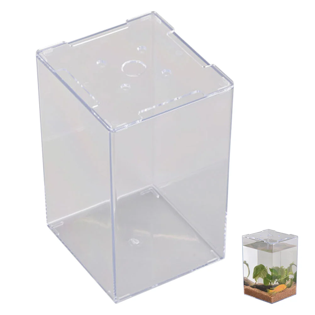Betta Fish Tank Piccolo Acquario Desktop In Miniatura Acrilico Decorativo Serbatoi Trasparenti