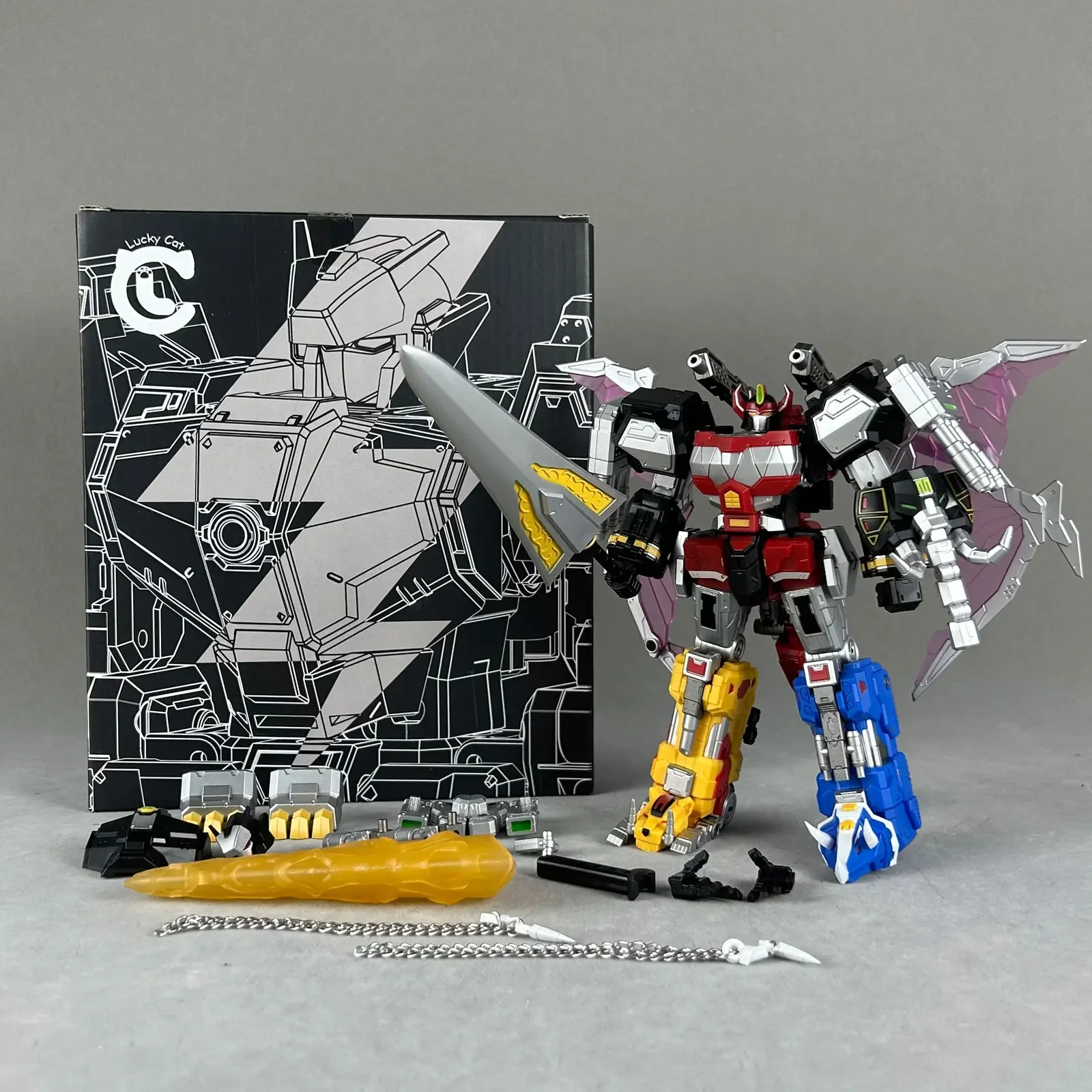 Lucky Cat Megazord Micro Cosmos Mc03 Mc-03 Dragon Caesar Mighty Morphin Power Team Anime Action Figure