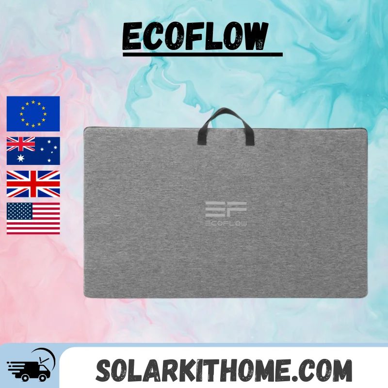 Caricabatterie Solare Pieghevole Per Pannello Solare Bifacciale Portatile Ecoflow 220W Per Centrale Elettrica Impermeabile Ip68 Con Cavalletto Regolab