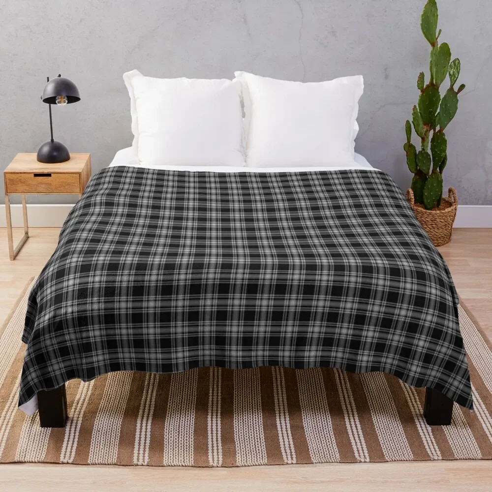 Menzies Black Plaid Tartan Scottish Family Pattern Coperta Da Tiro Peluche Peluche Morbido Plaid Coperte