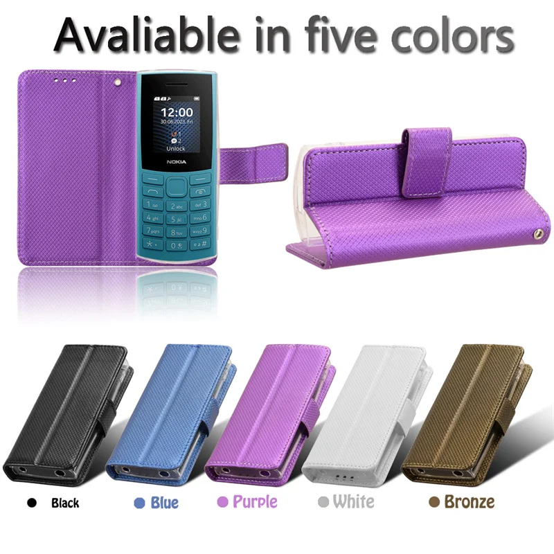 Misura In Nokia 105 4G 2023 Cinturino In Pelle Pu Con Motivo A Diamante Di Lusso Adatto Per Custodia In Pelle Nokia 105 4G Nokia 105 2G 2023