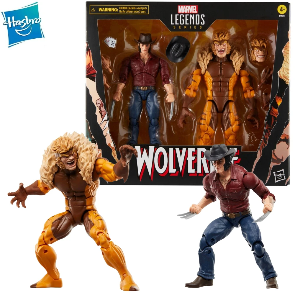 In Magazzino Marvel Legends 6 "Wolverine 50Th Logan Sabretooth Confezione Da 2 Action Figure Model Toy Collection Regalo Hobby