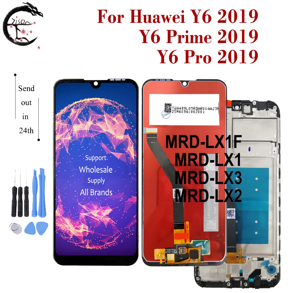 Display Per Huawei Y6 2019 Lcd Con Cornice Mrd-Lx1F Mrd-Lx3 Mrd-Lx2 Lcd Y6 Prime / Pro 2019 Schermo Lcd Touch Digitizer Assembly