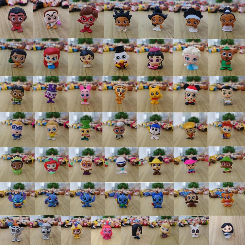Disney Villain Original Cartoon Figurine Doorables Limited Rare Doll Glass Eyes Figure Collection Mulan Stitch Tiana Toy