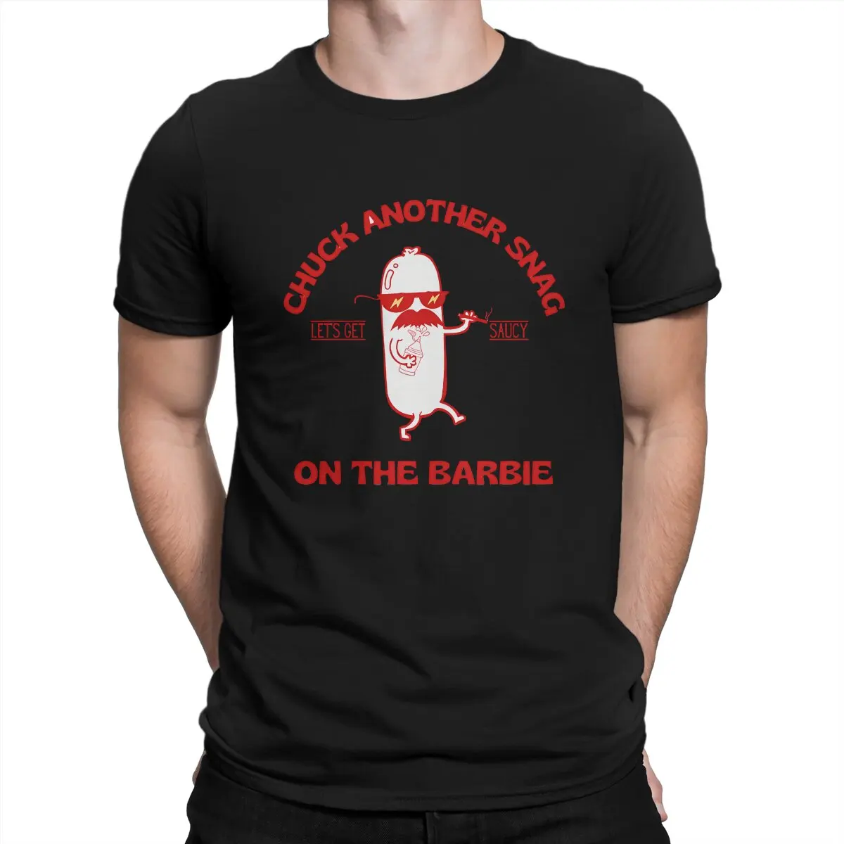 Salsiccia Party Cartoon Man Tshirt Chuck Altro Snag Individualità T Shirt Felpe Grafiche Nuova Tendenza