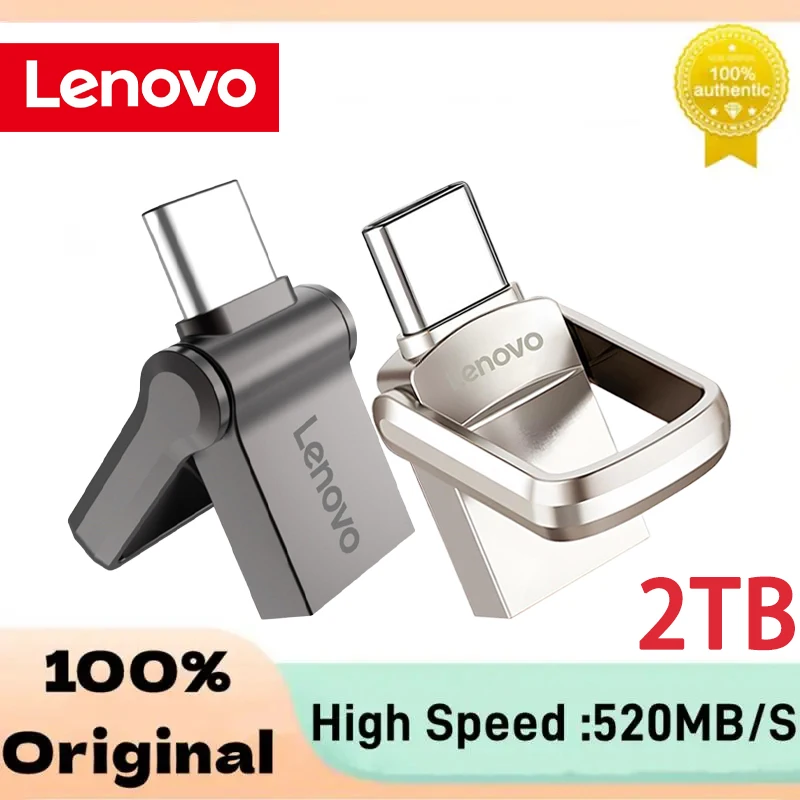 Lenovo Usb 3.0 Thumb Chiavette Usb 1Tb Tipo C Interfaccia Otg Pen Drive 128Gb Usb 2Tb Flash Memory Stick Per Pc/Laptop/Telefono