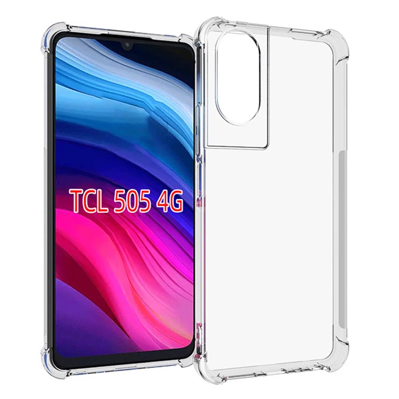 Tcl 505 Tcl505 4G Custodia Cuscino D'Aria Antiurto Airbag Silicone Tpu Cover Posteriore Morbida Custodia Trasparente Per Telefono Per Tcl 505 Tcl505 4