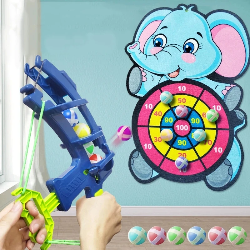 Sticky Ball Dart Board Target Sports Game Toys For Children Outdoor Party Toys Target Sticky Ball Throw Educational Board Games