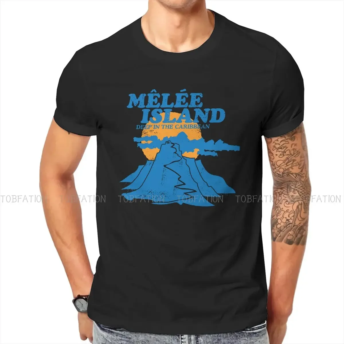 Retro Mountain Sun Maglietta Unica Monkey Island Game Lechuck Elaine Guybrush Regalo Creativo Vestiti T Shirt Stuff Ofertas