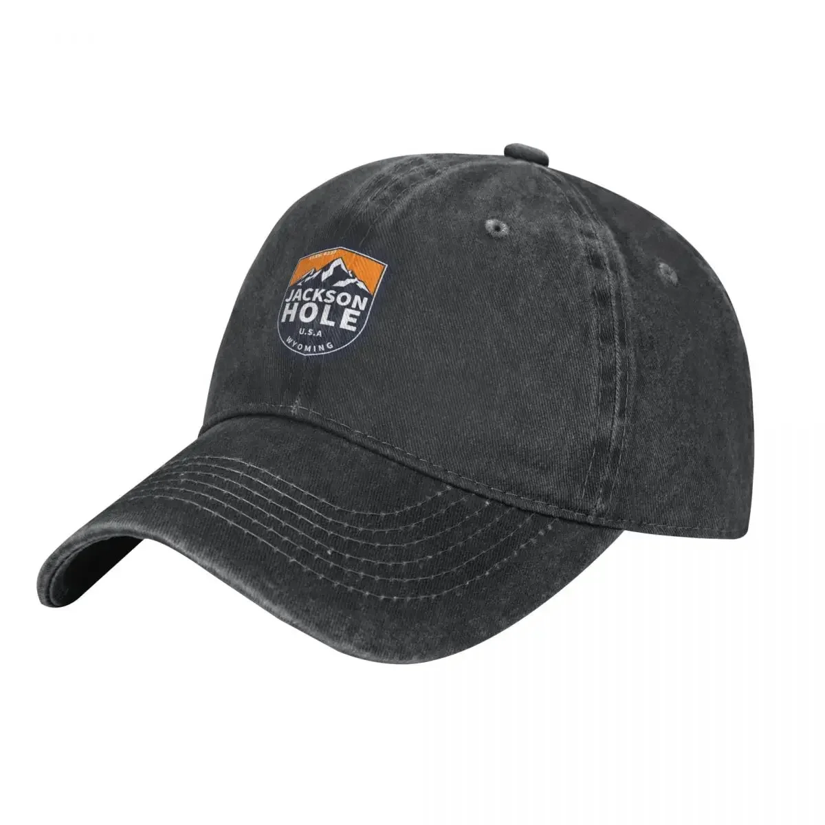 Jackson Hole Nevada Usa Vintage Retro Travel Escursionismo, Snowboard Adventure Sci Mountain Cowboy Hat
