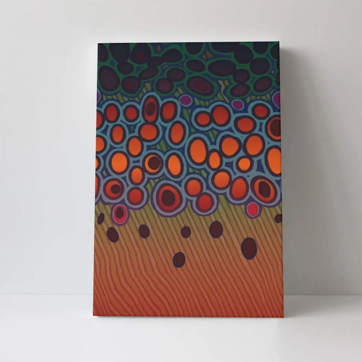 Regalo Brown Trout Eye Mountain Ii Per La Casa Una Pittura Decorativa