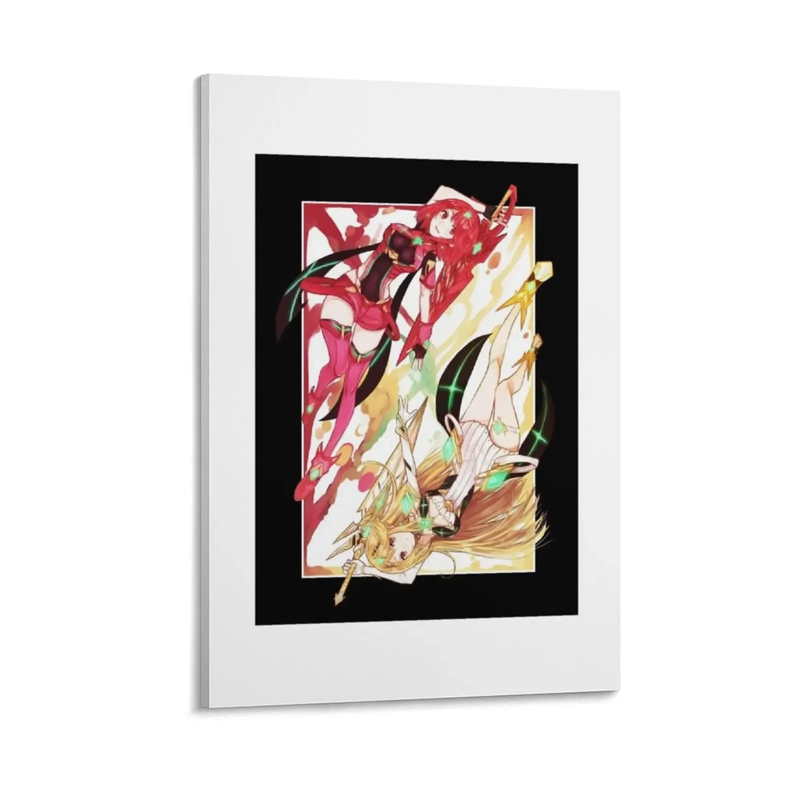 Xenoblade 2 - Pyra & Mythra Canvas Painting Decoration Pictures Room Wall Anime Poster