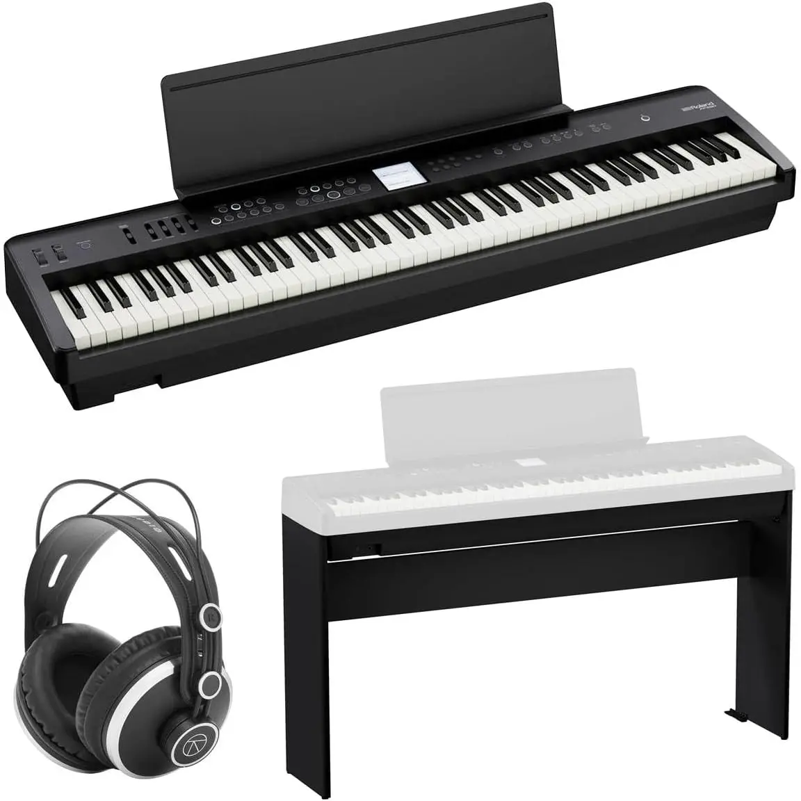 Nuovissimo Pacchetto Pianoforte Digitale Supernatural Roland Fp-E50 A 88 Tasti Con Supporto Personalizzato Ksfe50, Cuffie Di Monitoraggio