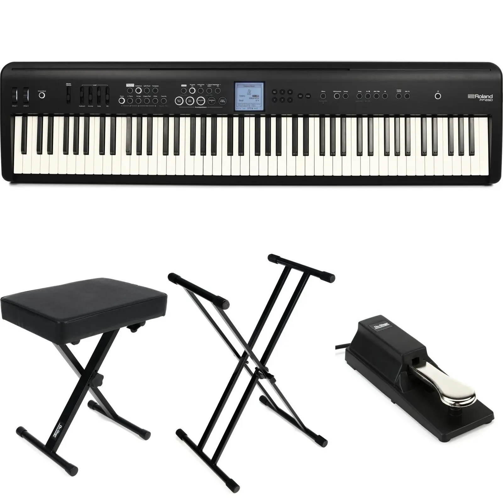 Valore Di Qualità Roland Fp-E50 Pacchetto Di Elementi Essenziali Per Pianoforte Digitale A 88 Tasti