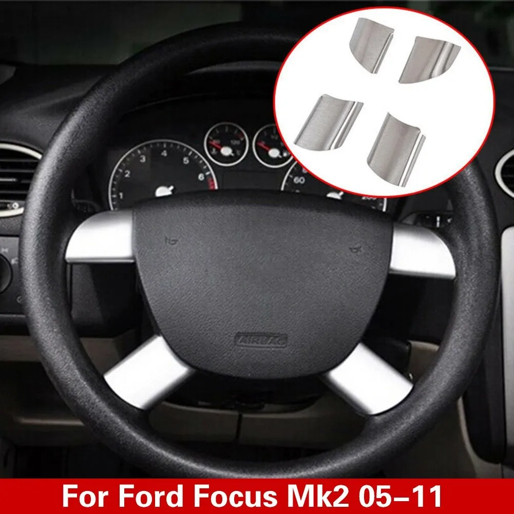 4 Pz/Set Car Silver Coprivolante Trim Decalcomanie In Acciaio Inossidabile Per Ford Per Transit Mk2 2005 2006 2007 2008 2009 2010 2011