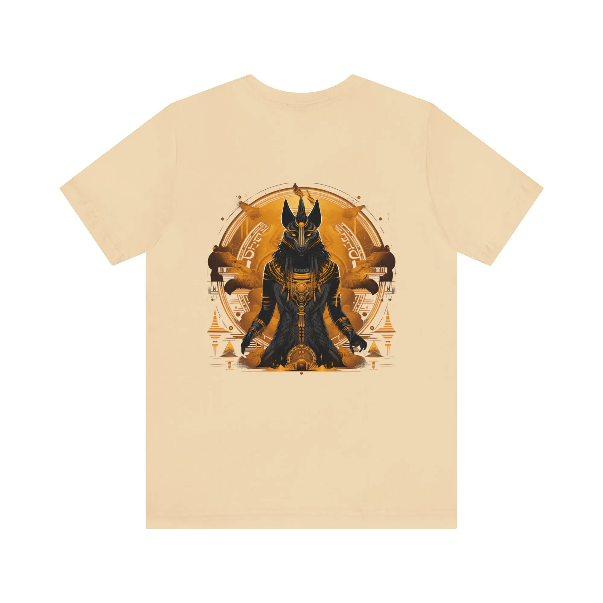 Anubis Double Print Guardian Of The Aldilà T Shirt Ancient Egyptian Deity Emblic Jackal God Mitologica Elegance