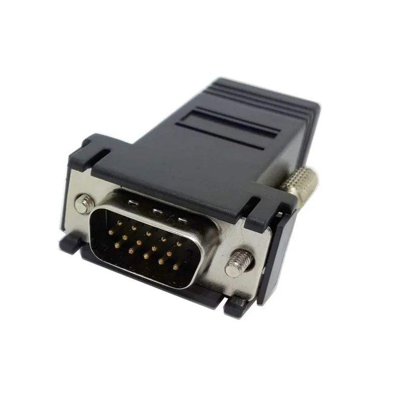 10 Pz/Lotto Vga Extender Masculino De Lan Cat5 Cat6 Rj45 Adattatore De Rede Kit Cavo Femmina Conector Para Pc Portatil