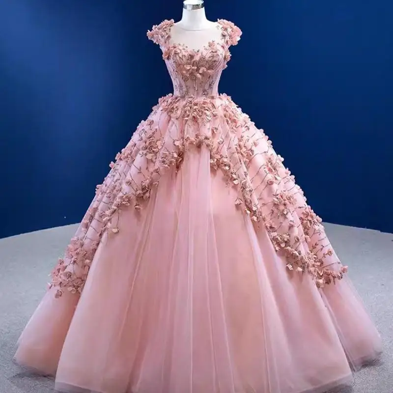 2024 Nuovi Abiti Ashley Gloria Quinceanera Abiti Sweet Flower Party Dress Classic Ball Gown Cusotmize Color